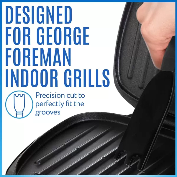 imageImpresa 2 Pack SpatulaScraper and 1 Grill Drip Tray for George Foreman Indoor Grills  Dishwasher Safe  Heat Resistant