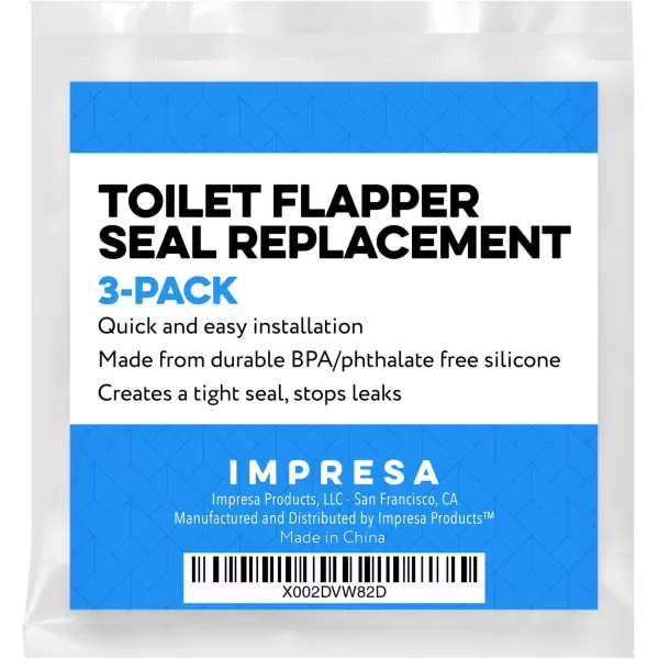 imageImpresa 3 Pack Replacement for Vormax Toilet Tank Silicone Flapper Seal Gasket 3  American Standard 73814241000070A