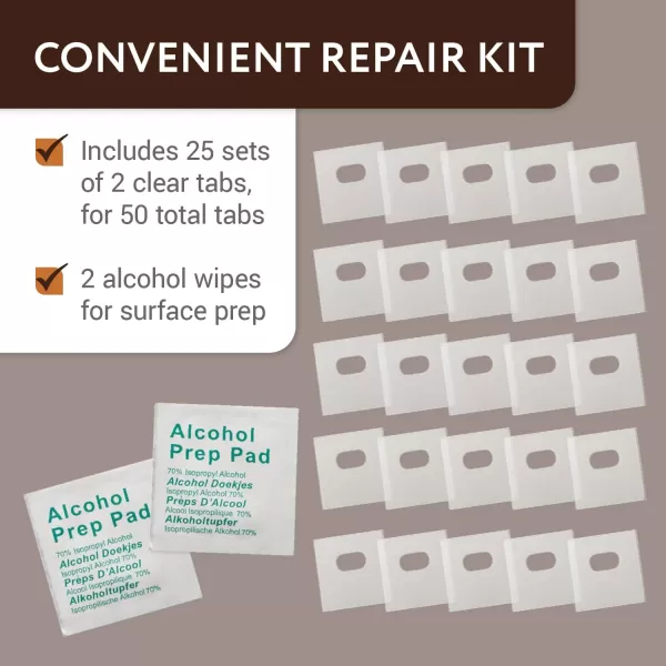 imageImpresa Clear Vertical Blind Repair Tabs  20 Clear StickOn Tabs 10 Sets with 2 Alcohol Wipes  Great for Sliding Door Window Patio Blinds  Simple Blind Fixing Solution25 Sets of 2