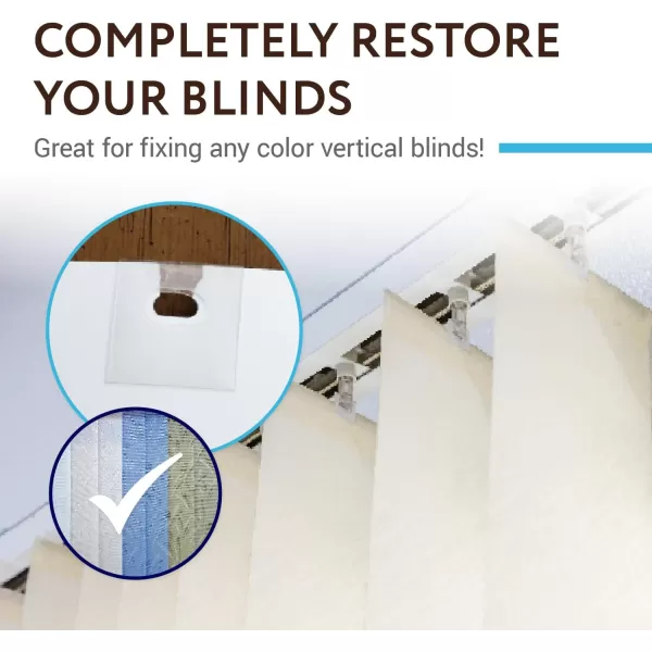 imageImpresa Clear Vertical Blind Repair Tabs  20 Clear StickOn Tabs 10 Sets with 2 Alcohol Wipes  Great for Sliding Door Window Patio Blinds  Simple Blind Fixing Solution10 Sets of 2