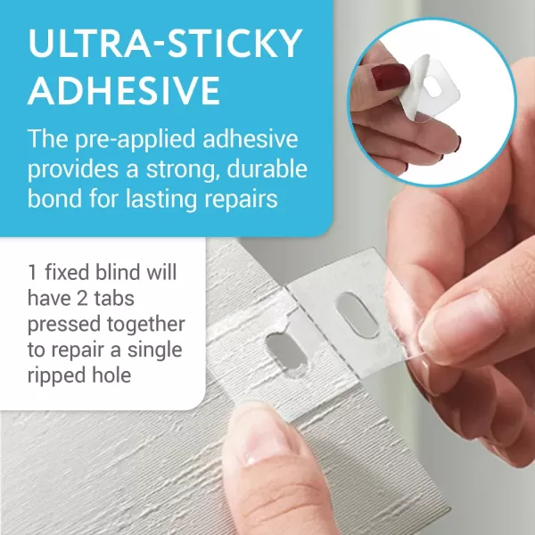 imageImpresa Clear Vertical Blind Repair Tabs  20 Clear StickOn Tabs 10 Sets with 2 Alcohol Wipes  Great for Sliding Door Window Patio Blinds  Simple Blind Fixing Solution10 Sets of 2
