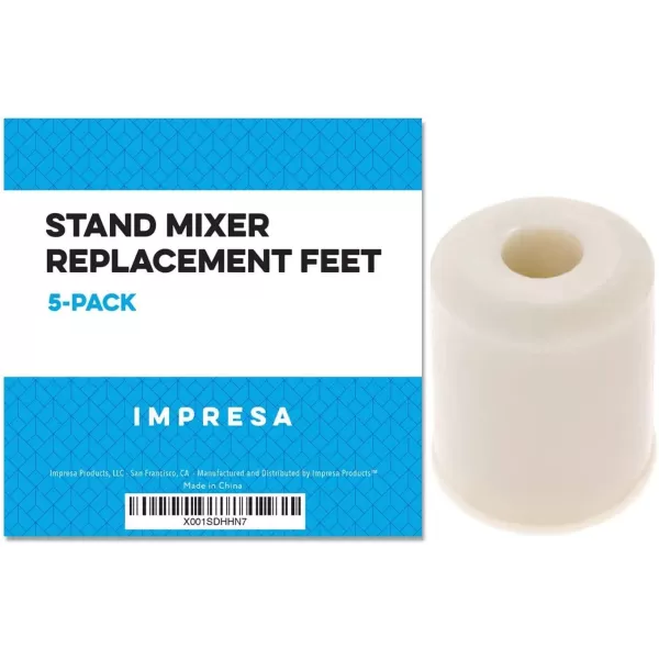 imageImpresa Mixer Feet Compatible With KitchenAid 5Pack  Universal Replacement Rubber Feet Compatible with KitchenAid Stand Mixers  Replacement for 4161530 and 9709707 Foot