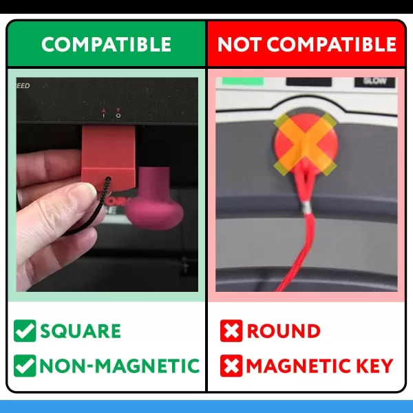 imageImpresa Replacement Treadmill Safety Key for Weslo ProformProForm Nordictrack Lifestyler Horizon Healthrider iFit and More Requiring Square Non  Magnetic Key Comparable to 119038 and 119039
