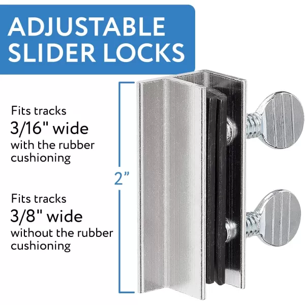 imageImpresa Sliding Door ampamp Window Locks Pack of 10  Window Locks for Sliding Windows ampamp Doors  Easy Installation Window Lock Without Tools  Fits Tracks up to 38 inch  Aluminium Window Security Locks