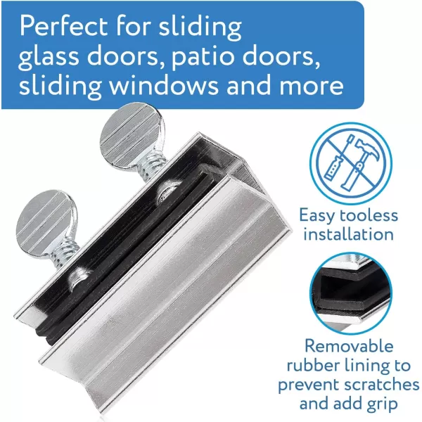 imageImpresa Sliding Door ampamp Window Locks Pack of 10  Window Locks for Sliding Windows ampamp Doors  Easy Installation Window Lock Without Tools  Fits Tracks up to 38 inch  Aluminium Window Security Locks