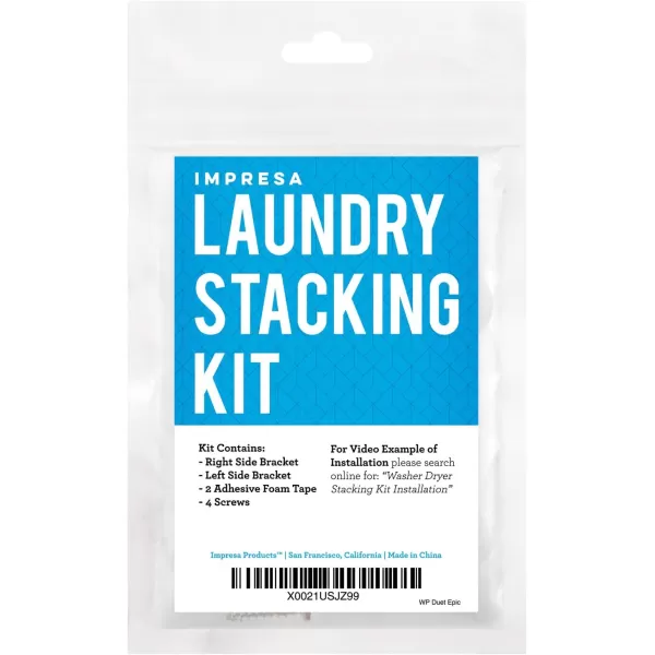 imageImpresa Whirlpool Duet and Epic  Washer Dryer Stack Kit Compatible with Select Whirlpool Kenmore Sears Models Compare to 8541503 Laundry Machine Stacking Kit