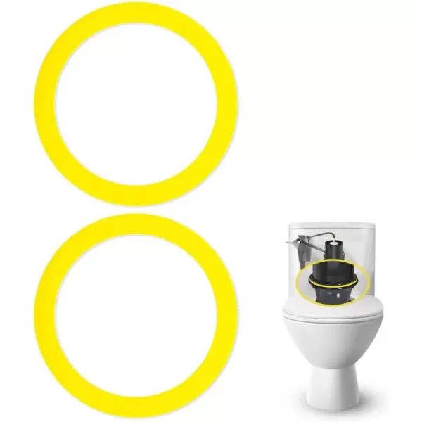 imageIMPRESA 2 Pack Canister Flush Valve Seal for Kohler Toilet Parts KGP10592912475620  Yellow  Easy to Install Replacement Toilet Seal Ring