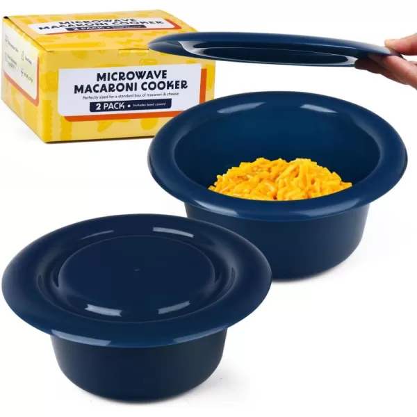 imageIMPRESA 2 Pack Mac and Cheese Microwave Bowls to Make Quick ampamp Easy Meals  Macaroni Bowl wPlastic Cover  Time Saving Pasta Cooker for Microwave Oven  Instant Ramen Ready Microwaveable Bowl