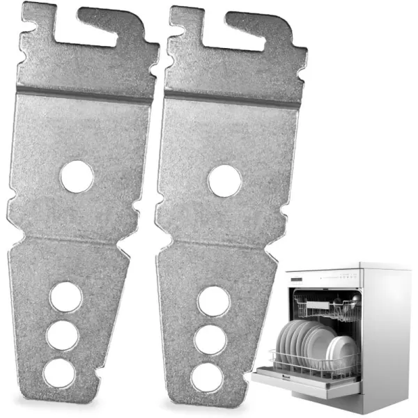 imageIMPRESA 2Pack Undercounter Dishwasher Bracket Replacement  Whirlpool Compatible  Compare to 8269145  WP8269145  Replacement Dishwasher Upper Mounting Bracket