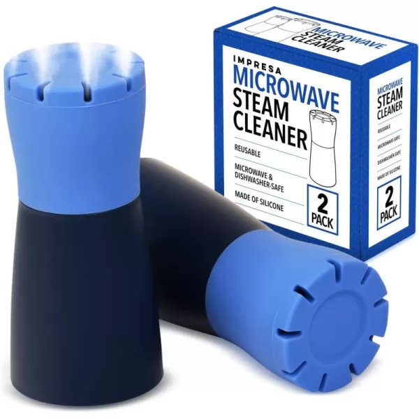 imageIMPRESA OvertheRange 2 Pack Blue Microwave Steam Cleaner for Quick Effortless Cleaning  Device to Make Your Spotless Just Add Vinegar and Water Rid of Grime Odor