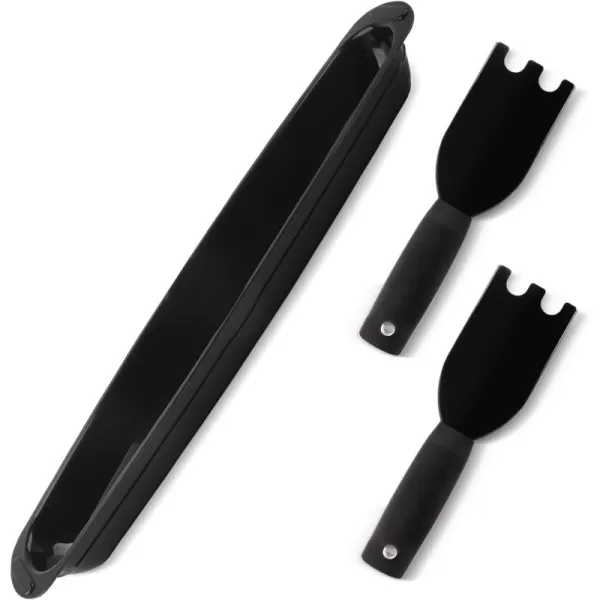 imageImpresa 2 Pack SpatulaScraper and 1 Grill Drip Tray for George Foreman Indoor Grills  Dishwasher Safe  Heat Resistant