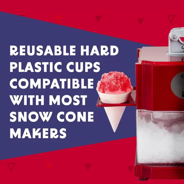 image6 Pack Plastic Reusable Snow Cone Cups for Your Snow Cone Maker  No Leak Durable Shaved Ice Cone Cups  6 oz Snow Cone Cup for Slushies Shaved Ice Syrup or Juice  Family Pack Snow Cone Cups