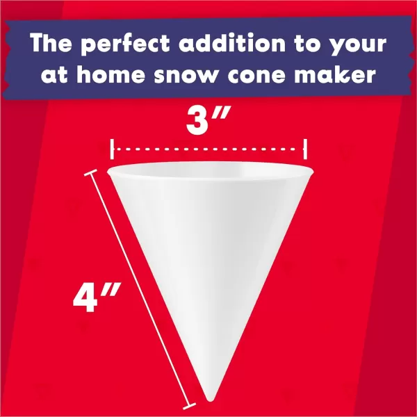image6 Pack Plastic Reusable Snow Cone Cups for Your Snow Cone Maker  No Leak Durable Shaved Ice Cone Cups  6 oz Snow Cone Cup for Slushies Shaved Ice Syrup or Juice  Family Pack Snow Cone Cups