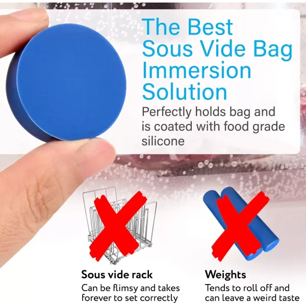 imageIMPRESA 10 pack Sous Vide Magnets to Keep Bags Submerged ampamp In Place  Sous Vide Accessories to Stop Floating Bags ampamp Undercooking  Great Alternative to Sous Vide Weights Balls Clips ampamp Racks
