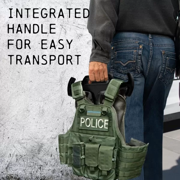 imageIMPRESA 2 Pack Heavy Duty Hangers for Law Enforcement Gear  Heavy Load Capacity Body Armor Hanger  Weight Dispersing Hanger for Tactical Gear  MultiPurpose BCDWetsuit Hanger