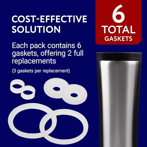 imageIMPRESA 2 Sets of Gaskets for Thermos Sipp TM 16 Oz Travel TumblerMug GasketsSeals  BPAPhthalateLatexFree  2 Full Replacements Per Kit