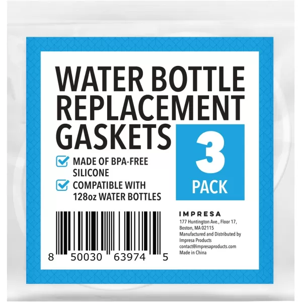 imageIMPRESA 3 Pack 128 oz Bottle Gasket For Giotto Water Bottle 1 Gallon  Tight Seal to Extend Your Water Bottles Life  Water Bottle Gasket Replacement Made with Food Grade Silicone  Gallon Jug