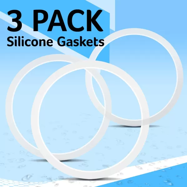 imageIMPRESA 3 Pack 128 oz Bottle Gasket For Giotto Water Bottle 1 Gallon  Tight Seal to Extend Your Water Bottles Life  Water Bottle Gasket Replacement Made with Food Grade Silicone  Gallon Jug