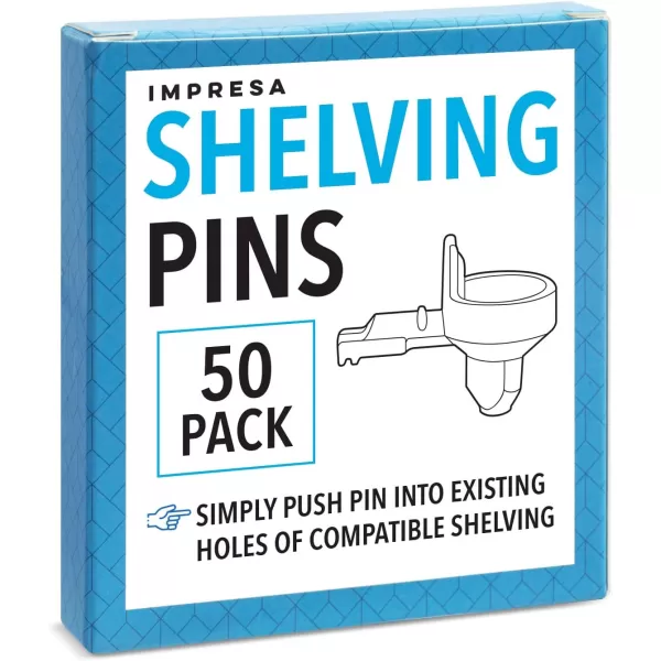 imageIMPRESA 50 Pack 3mm Metal Shelf Pegs for IKEA Billy Shelf Pins Part 131372  Replacement Cabinet Shelf Pegs for Multiple Furniture Models  HeavyDuty Shelf Support Pegs  Clips