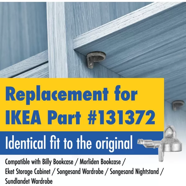 imageIMPRESA 50 Pack 3mm Metal Shelf Pegs for IKEA Billy Shelf Pins Part 131372  Replacement Cabinet Shelf Pegs for Multiple Furniture Models  HeavyDuty Shelf Support Pegs  Clips