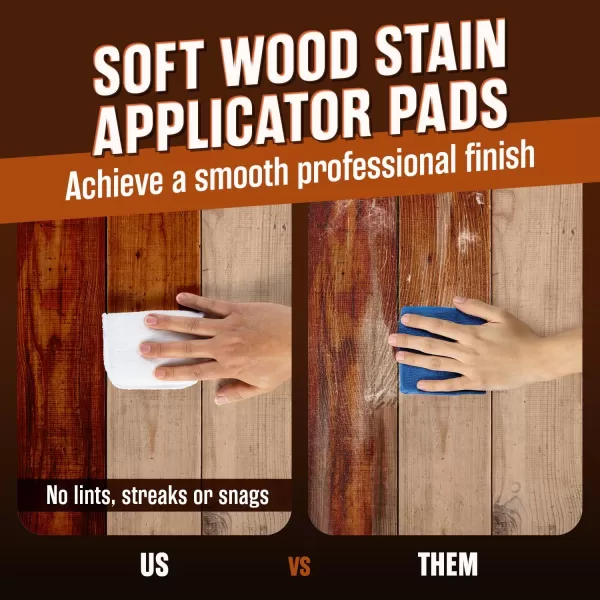 imageIMPRESA 6 Pack Wood Stain Applicator Pads  LintFree Microfiber Applicator Staining Pads  Polishing Cleaning ampamp Floor Wax Applicator Pad  4quot x 325quot x 75quot Reusable Applicator  Stain Pads Set