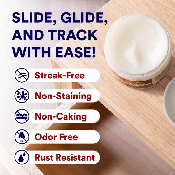 imageIMPRESA 6oz Jar Drawer Wax Sliding Wood Lubricant to Reduce Unwanted FrictionDrawer ampamp Door Hinge Lubricant for Furniture RestorationLongLasting Wood Wax for Drawers  MetalWood Drawer Slide Wax