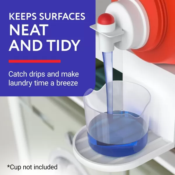 imageIMPRESA Laundry Detergent Drip Catcher 2 Pack  Sturdy Detergent Cup Holder Slides Under Tub  HassleFree Spill Prevention Solution  Keeps Room Tidy  MustHave Laundry Room Accessories