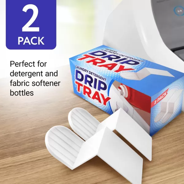 imageIMPRESA Laundry Detergent Drip Catcher 2 Pack  Sturdy Detergent Cup Holder Slides Under Tub  HassleFree Spill Prevention Solution  Keeps Room Tidy  MustHave Laundry Room Accessories