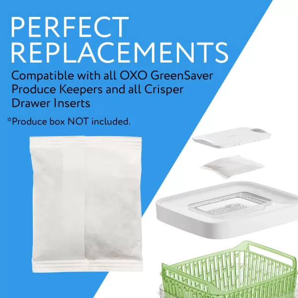 imageImpresa 6 Pack Greensaver Produce Preserver Filter Refills Compatible With OXO Greensaver  11145300 Fully Breathable Paper Sachet  Made in The USA 20g Per Sachet