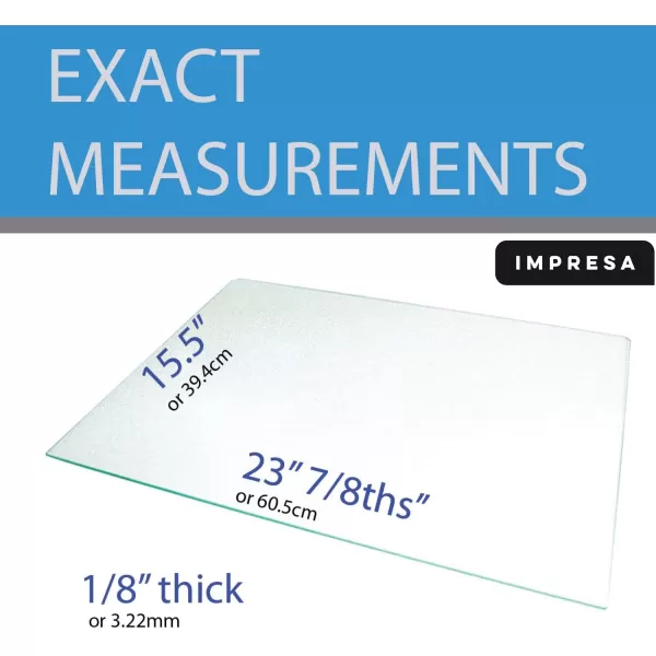 imageImpresa Crisper Glass Replacement Compatible with Frigidaire Model 240350608 24 x 155 in Refrigerator Shelf Glass Insert Refrigerator Shelves to Keep Your Veggies and Fruits Fresh Fridge Upgrades