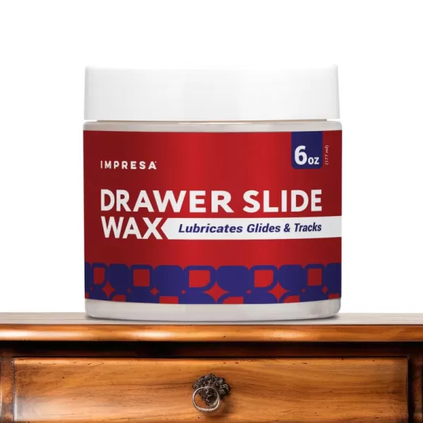 imageIMPRESA 6oz Jar Drawer Wax Sliding Wood Lubricant to Reduce Unwanted FrictionDrawer ampamp Door Hinge Lubricant for Furniture RestorationLongLasting Wood Wax for Drawers  MetalWood Drawer Slide Wax