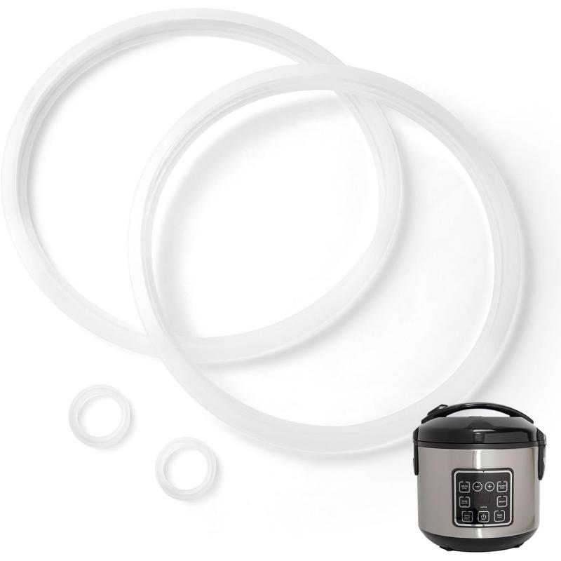 imageIMPRESA 2 Sets Cooker Sealing Ring for Aroma Rice Cooker Replacement Parts ARC914SBD  Pot Ring Part for Aroma Rice Cooker 8 Cup  Silicone Seal Ring for Aroma Rice Cooker Parts