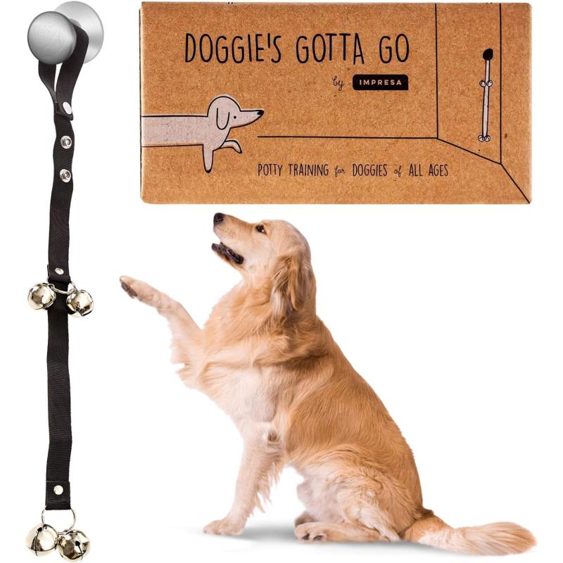 imageIMPRESA Dog Bells for Door Potty Training  Doggie Doorbell for Housetraining Your Doggy or Housebreaking Your Puppy Dog Training BellsPotty Training Dog Bell