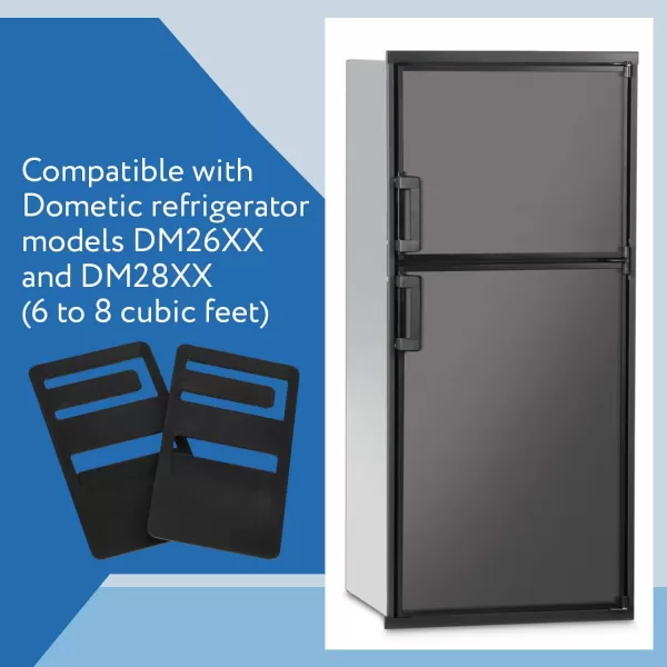 imageMission Automotive 2 Pack Refrigerator Airing Device Compatible with Dometic Models DM26XX DM28XX  RV Refrigerator Door Prop Clips to Prevent Build Up and Odor  RV Refrigerator Door Stay Open