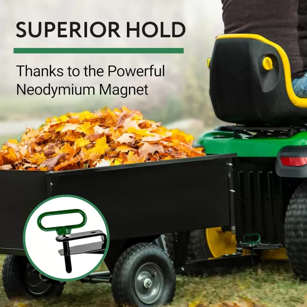 imageMission Automotive Magnetic Hitch Pin  Lawn Mower Trailer Hitch Pins  Ultra Strong Neodymium Magnet Trailer Gate Pin for Simple One Hampamped Hook On ampamp Off  Securely Hitch Lawn ampamp Tow Behind AttachmentsGreen