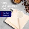 image4 Pack Impresa Reusable Coffee Filters for Chemex Pour Over Coffee Maker 613 Cup Models  Cotton Filter Fabric w Loop  Reusable Coffee Filter  Cloth Coffee Filter Washable  Cloth Coffee Filters