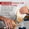 image4 Pack Impresa Reusable Coffee Filters for Chemex Pour Over Coffee Maker 613 Cup Models  Cotton Filter Fabric w Loop  Reusable Coffee Filter  Cloth Coffee Filter Washable  Cloth Coffee Filters