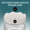 imageIMPRESA 6 Pack Wide Mouth Mason Jar Lids  Reusable Stackable Plastic Lids Wide Mouth  Durable Nesting Wide Mouth Canning Lids in 3 Colors  Airtight Storage Plastic Lids for Mason Jars Wide