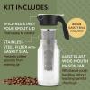 imageIMPRESA 64 oz Cold Brew Mason Jar Coffee Maker wWide Mouth Cold Brew Coffee Pitcher Lid Bonus Gasket ampamp Cold Brew Filter for Mason Jar  Glass Mason Jar  64 oz Mason Jar Tea Infuser