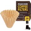 imageIMPRESA 200 Pack Pour Over Coffee Filter for Fellow Stagg XF Filters  Natural Brown Tall Coffee Filters for Fellow Coffee Dripper Set  Flat Bottom Pour Over Filters  Pour Over Filter Pack