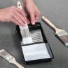 image12 Pack 4 Inch Paint Tray Pans with Liners for Rollers  Ripped Small Design for Painting Walls Floors Home Improvement DIY Black  Roller Tray