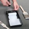 image12 Pack 4 Inch Paint Tray Pans with Liners for Rollers  Ripped Small Design for Painting Walls Floors Home Improvement DIY Black  Roller Tray