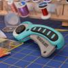 image45mm Rotary Cutter Tool 5 Extra Blades Included  Soft Handle Stainless Steel  For Quilting ampamp Cutting Fabric Paper Leather and More