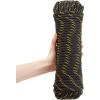 imageFoot Diamond Braided Rope for Knot Tying Practice Boats Trailer Tie Down  Black ampamp Yellow Polyester Rope with Low Stretch ampamp High Shock Absorbency 38Inch x 10038 Inch