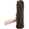 imageFoot Diamond Braided Rope for Knot Tying Practice Boats Trailer Tie Down  Black ampamp Yellow Polyester Rope with Low Stretch ampamp High Shock Absorbency 38Inch x 10012 Inch