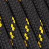 imageFoot Diamond Braided Rope for Knot Tying Practice Boats Trailer Tie Down  Black ampamp Yellow Polyester Rope with Low Stretch ampamp High Shock Absorbency 38Inch x 10038 Inch