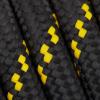 imageFoot Diamond Braided Rope for Knot Tying Practice Boats Trailer Tie Down  Black ampamp Yellow Polyester Rope with Low Stretch ampamp High Shock Absorbency 38Inch x 10012 Inch