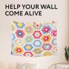 imageImpresa 6 Pack Quilt Wall Hangers to Showcase Your Work  Extra Wide Strong Grip Tapestry Hangers for Walls  Easy to Install Quilt Hanger Clips with Hardware Included  Stylish Wooden