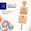 imageImpresa 6 Pack Quilt Wall Hangers to Showcase Your Work  Extra Wide Strong Grip Tapestry Hangers for Walls  Easy to Install Quilt Hanger Clips with Hardware Included  Stylish Wooden