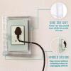 imageMaplefield Peel and Stick Outlet Cover for Single Stack US Outlets  Waterproof Splash Guard with ButtonHinged Secure Closure for Indoor ampamp Outdoor Use 63Inch x 5Inch